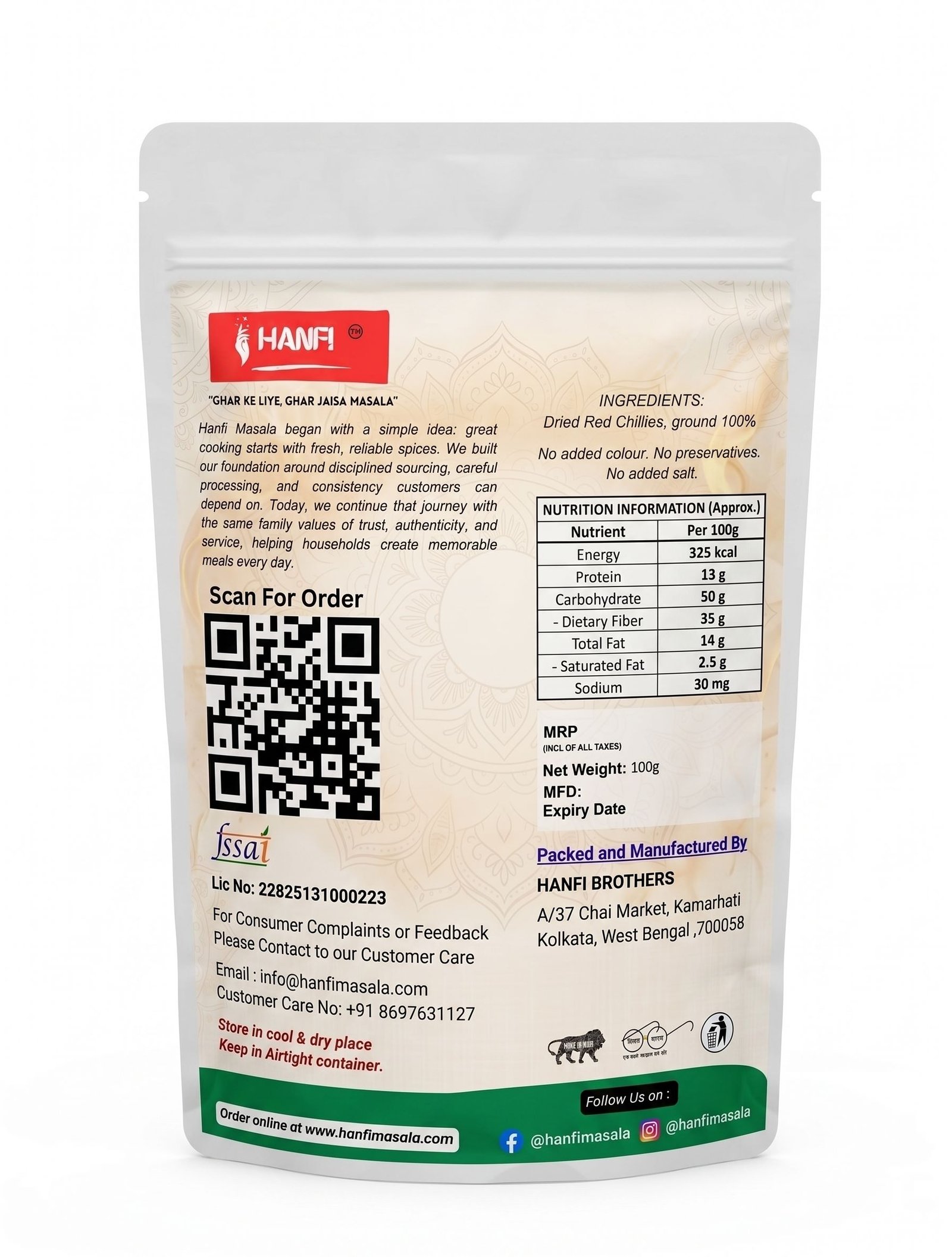 Premium Natural Red Chili Powder pack image 2